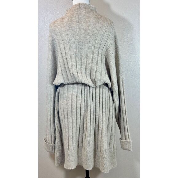 NWT Arula Cowl Neck Oversized  Oatmeal Wool Blend Sweater Dress 2X Women's - Picture 3 of 10